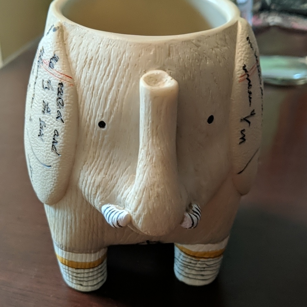 Whimsical Elephant Planter in Cream